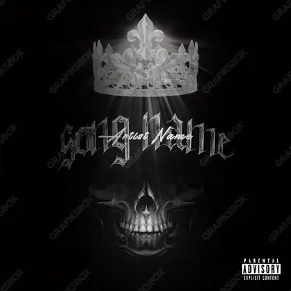 Portada de álbum prediseñada «Skullking» — un motivo con carácter propio, en una gama en blanco y negro