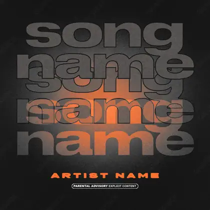 Premade album cover “The Orange” — an original visual idea with no close match in the catalogue in orange shades