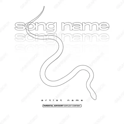 Premade album cover “Meander” — a frame that refuses to sit in one category in a monochrome palette
