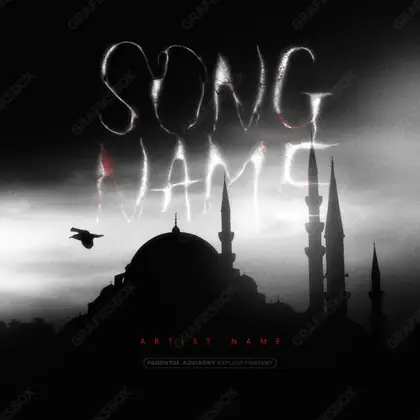 Portada de álbum prediseñada «Sanctuary» — una idea visual original sin equivalente cercano en el catálogo, en una paleta monocroma