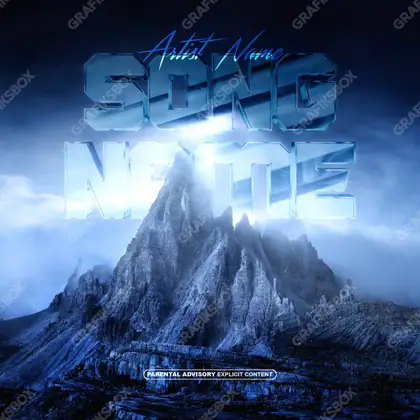 Купить обложку для трека с природой «Blue Mountain» — в синих тонах