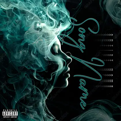 Portada de álbum prediseñada «More Mists» — una idea visual original sin equivalente cercano en el catálogo, en una gama azul