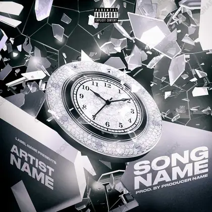 Portada de álbum prediseñada «Diamond Time» — un encuadre sobre estatus, oro bajo una luz densa, en una paleta monocroma