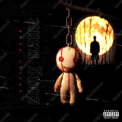 Portada de álbum prediseñada «Dangerous Toy» — una idea visual original sin equivalente cercano en el catálogo, en matices anaranjados