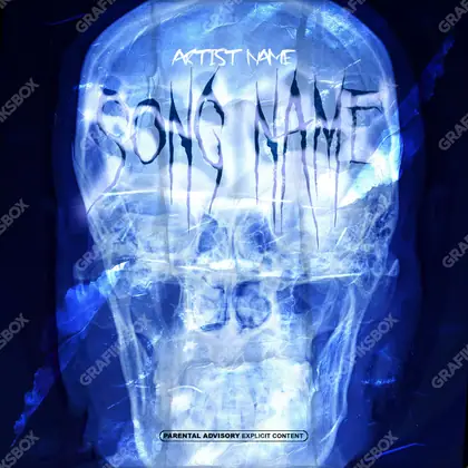 Portada de álbum prediseñada «Scanner» — una idea visual original sin equivalente cercano en el catálogo, en tonos azules fríos