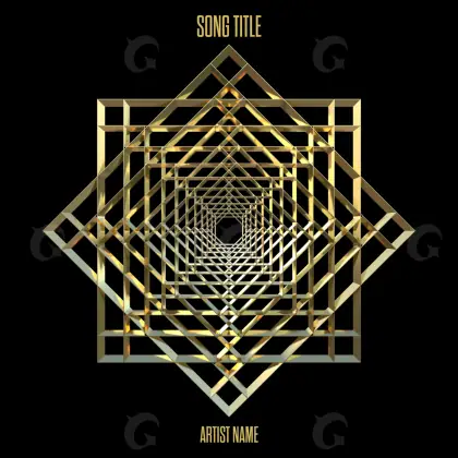 Обложка для песни «Golden Abstract»: абстракция и типографика; палитра — золотая