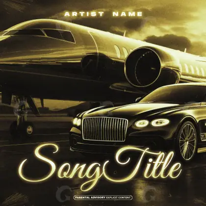 Premade cover art “Golden Car”: car, golden tones