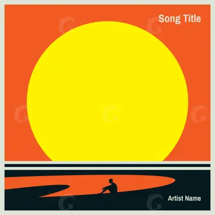 Album cover art “Golden Circle”: circle and silhouette, golden tones