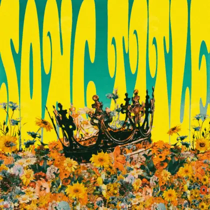 Portada para canción «Golden Crown»: corona y flor; color dorado