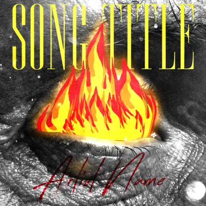 Обложка для песни «Golden Fire»: огонь; палитра — золотая