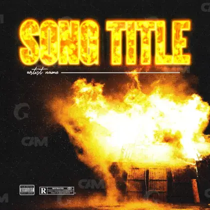 Album cover art “Golden Fire”: fire, golden tones