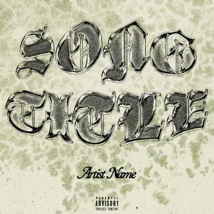 Music cover artwork “Golden Lettering”: lettering, golden tones