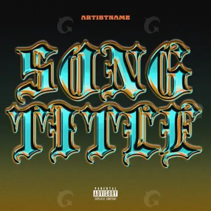Portada para canción «Golden Lettering»: tipografía; color dorado