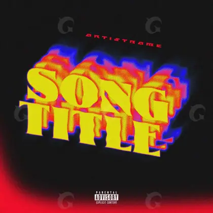 Arte de portada musical «Golden Lettering»: tipografía y abstracción; color dorado