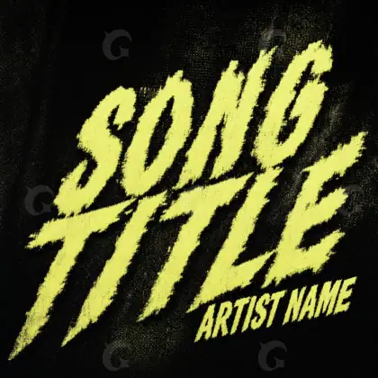 Premade cover art “Golden Lettering”: lettering, golden tones