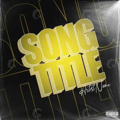 Premade cover art “Golden Lettering”: lettering, golden tones
