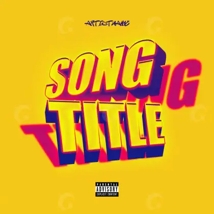 Music cover artwork “Golden Lettering”: lettering, golden tones