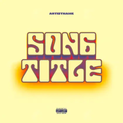 Portada para canción «Golden Lettering»: tipografía y abstracción; color dorado