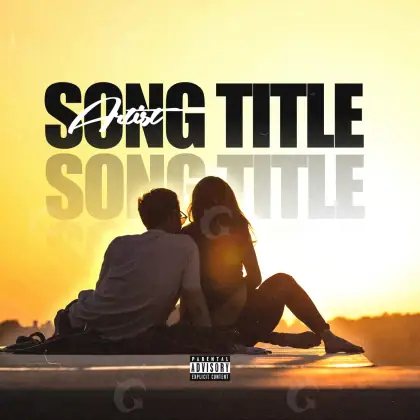 Music cover artwork “Golden Man”: man and woman, golden tones