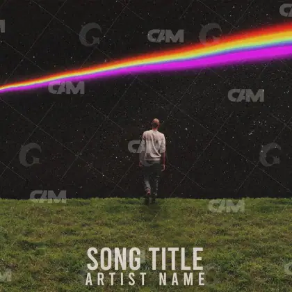 Music cover artwork “Golden Man”: man, golden tones