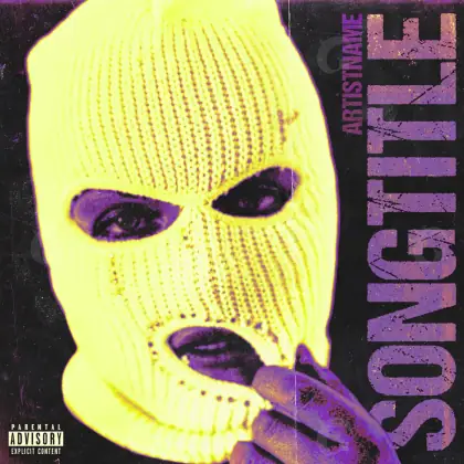 Album cover art “Golden Mask”: mask and eyes, golden tones