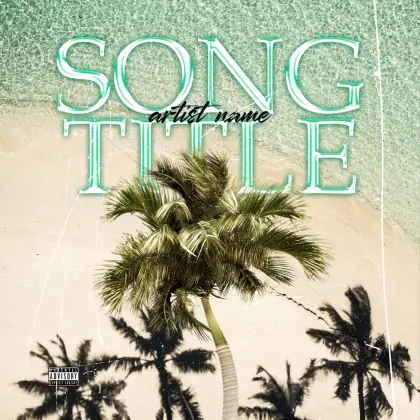 Premade cover art “Golden Palm”: palm and tree, golden tones