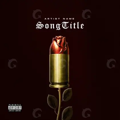 Music cover artwork “Golden Rose”: rose, golden tones
