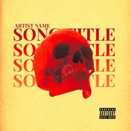 Обложка для песни «Golden Skull»: череп; палитра — золотая