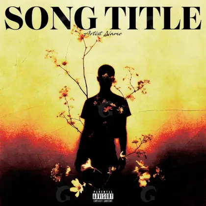 Music cover artwork “Golden Tree”: tree and flower, golden tones