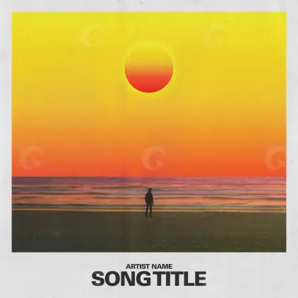 Album cover art “Golden Water”: water and circle, golden tones