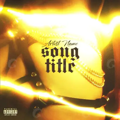 Premade cover art “Golden Woman”: woman and chain, golden tones