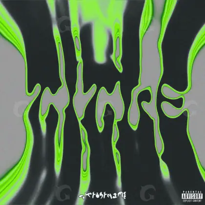 Premade cover art “Green Abstract”: abstract and lettering, green tones