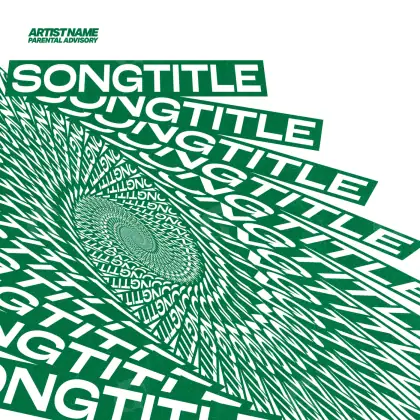 Portada para canción «Green Abstract»: abstracción y tipografía; color verde