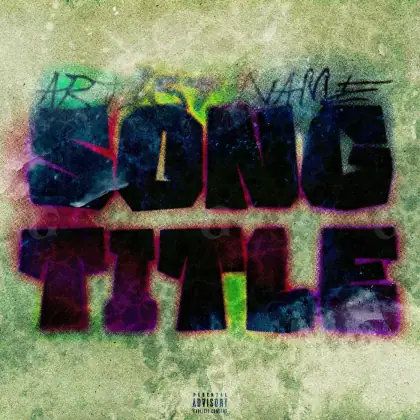 Premade cover art “Green Abstract”: abstract and lettering, green tones