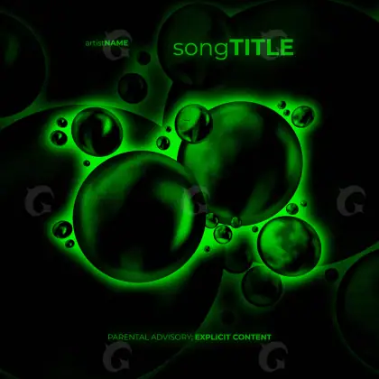 Portada prediseñada «Green Abstract»: abstracción y tipografía; color verde