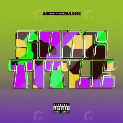 Portada para canción «Green Abstract»: abstracción y tipografía; color verde