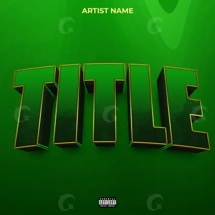 Portada prediseñada «Green Abstract»: abstracción y tipografía; color verde