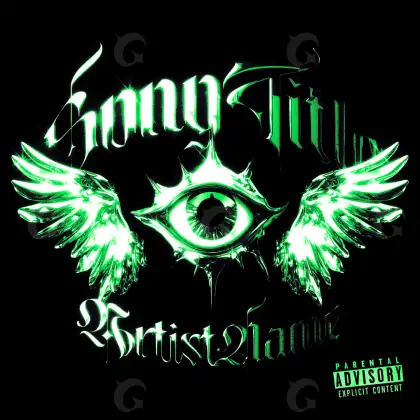 Album cover art “Green Abstract”: abstract and lettering, green tones