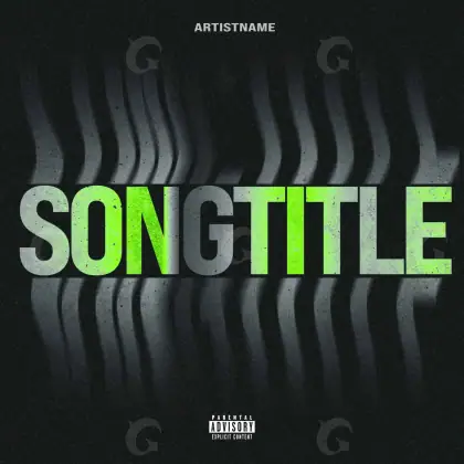 Portada para canción «Green Abstract»: gráfica abstracta; color verde