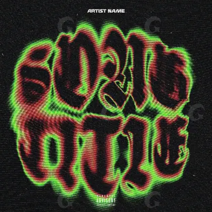 Album cover art “Green Abstract”: abstract and lettering, green tones