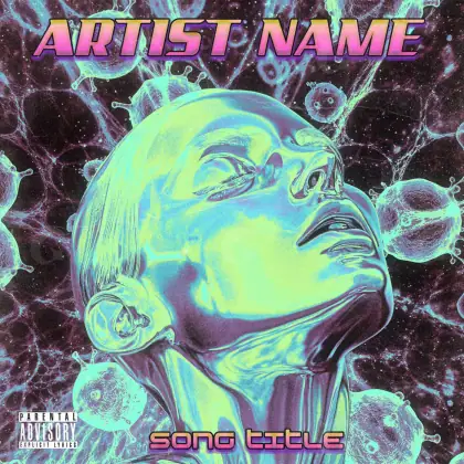 Arte de portada musical «Green Face»: rostro; color verde