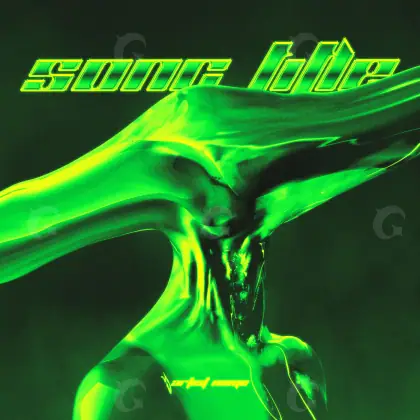 Premade cover art “Green Figure”: figure, green tones