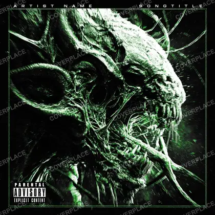 Music cover artwork “Green Figure”: figure, green tones