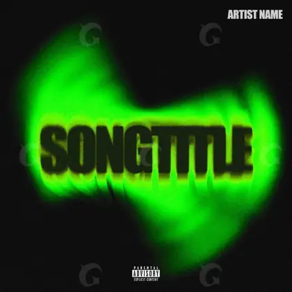 Premade cover art “Green Heart”: heart, green tones