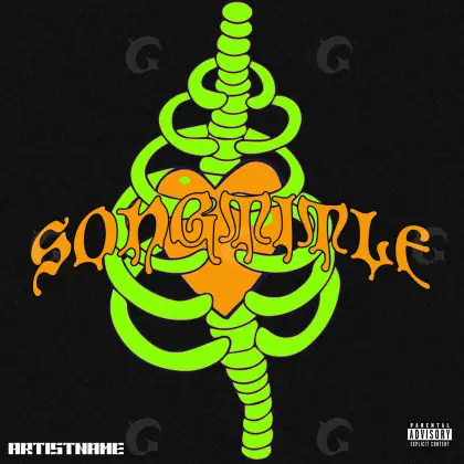 Portada para canción «Green Lettering»: tipografía; color verde