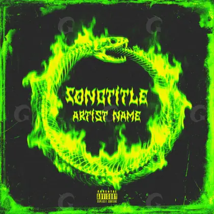 Arte de portada musical «Green Lettering»: tipografía; color verde
