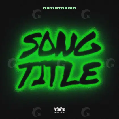 Portada para canción «Green Lettering»: tipografía; color verde
