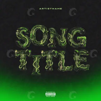 Arte de portada musical «Green Lettering»: tipografía; color verde