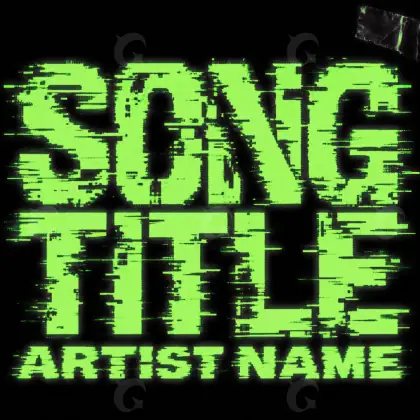 Arte de portada musical «Green Lettering»: tipografía y abstracción; color verde