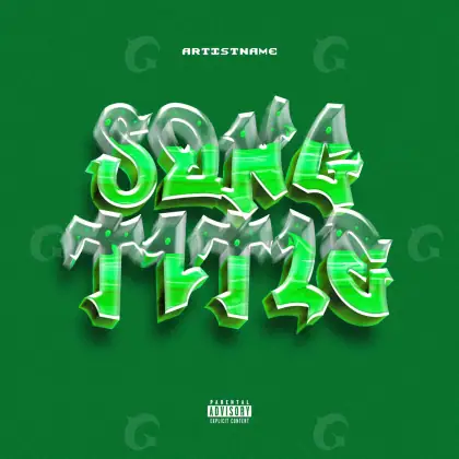 Portada para canción «Green Lettering»: tipografía; color verde